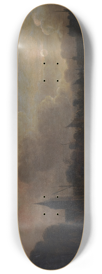 Aert van der Neer - MoonlightLandscape 8.25 inch art skate deck