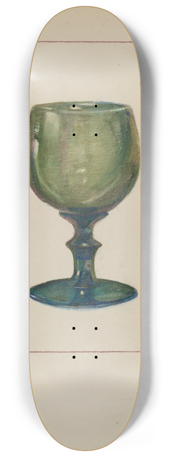 Agnes Karlin - Wine Glass 8.25 inch art skate deck