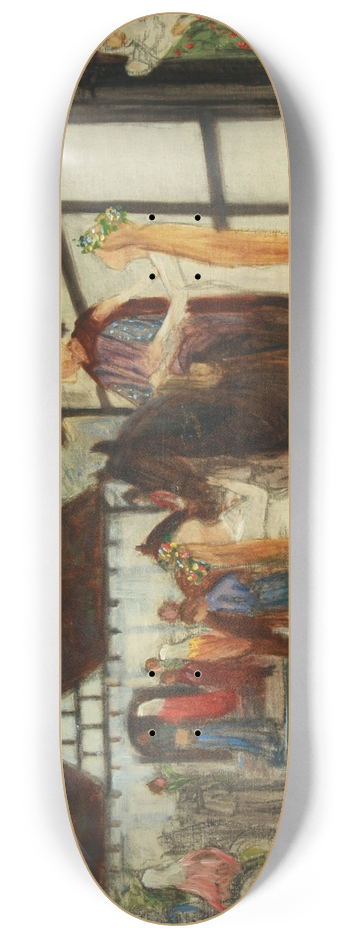 Agnes Slott-Mller - Ebbe Skammelsen In The Wedding Yard (Study) 8.25 inch art skate deck