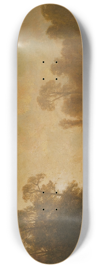 Albert Bierstadt - Twilight With Deer 8.25 inch art skate deck