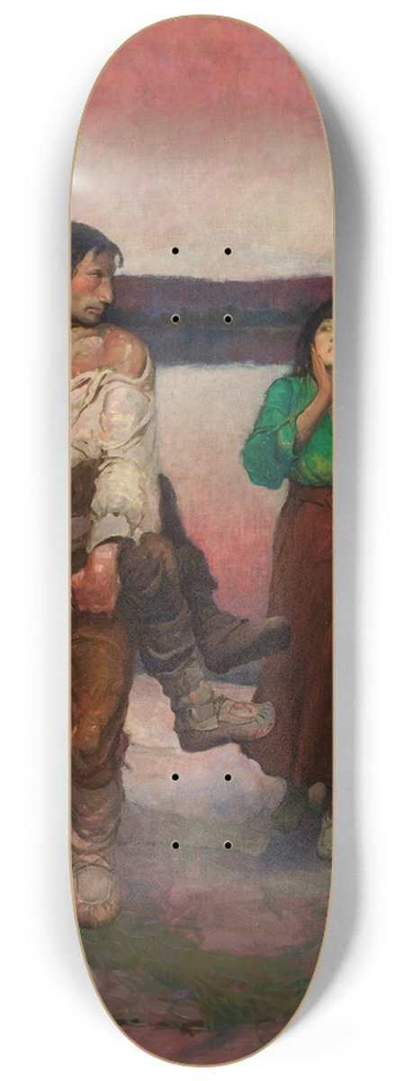 Frank Earle Schoonover - Wounded Lover 8.25 inch art skate deck
