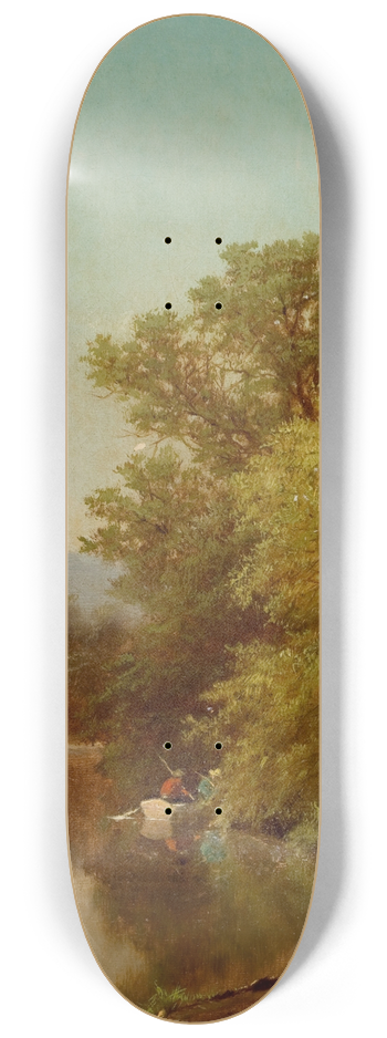 Albert Fitch Bellows - River Landscape 8.25 inch art skate deck