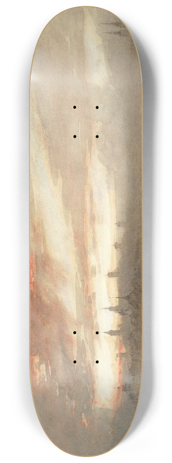 Albert Goodwin - A view over Lake Lucerne 8.25 inch art skate deck