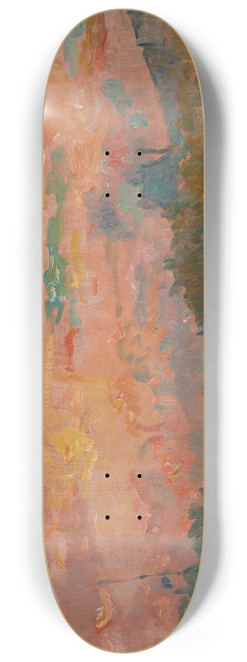 Albert Lebourg - Coucher de soleil sur la Seine,  Paris 8.25 inch art skate deck