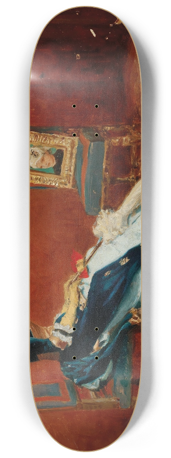 Albert von Keller - Paris, A Young Lady In A Gallery 8.25 inch art skate deck