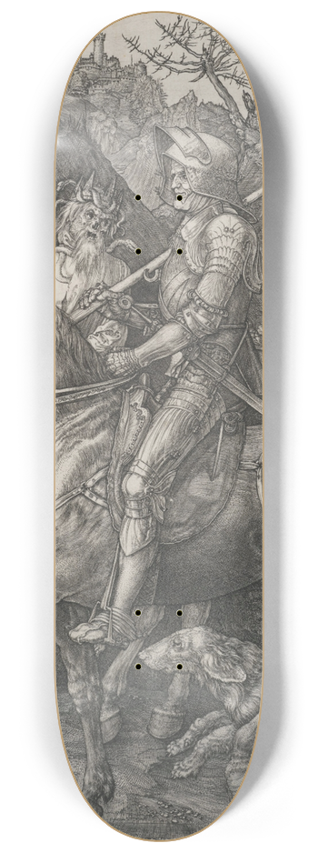 Albrecht Drer - Knight, Death and the Devil 8.25 inch art skate deck