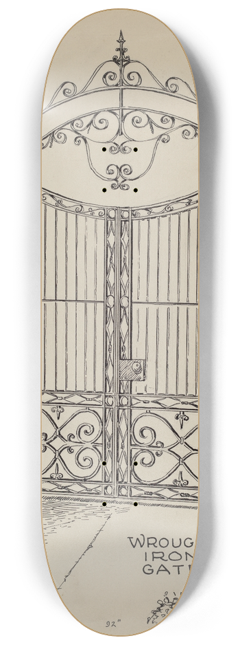 Al Curry - Wrought and Cast Iron Gates 8.25 inch art skate deck