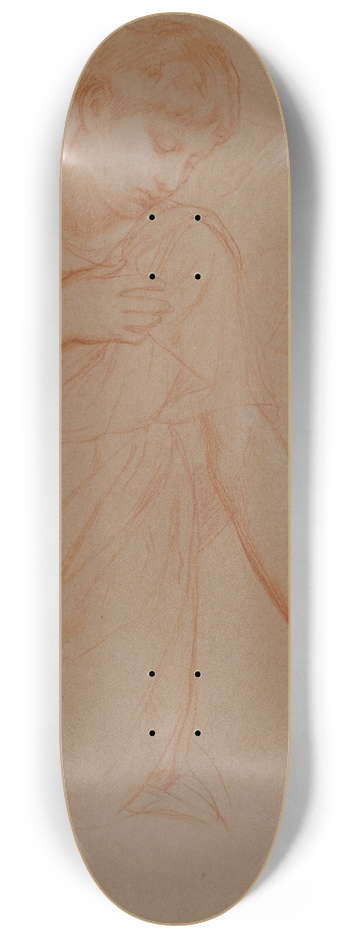 Alessandro Franchi - Study for a kneeling angel 8.25 inch art skate deck