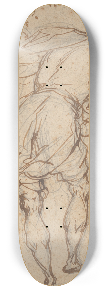 Alessandro Maganza - Male Figure Seen from Behind 8.25 inch art skate deck
