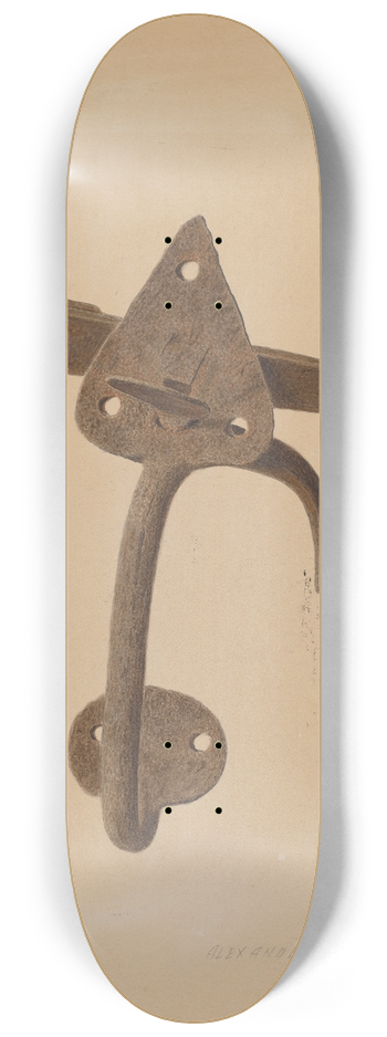 Alexander Anderson - Handled Door Latch 8.25 inch art skate deck