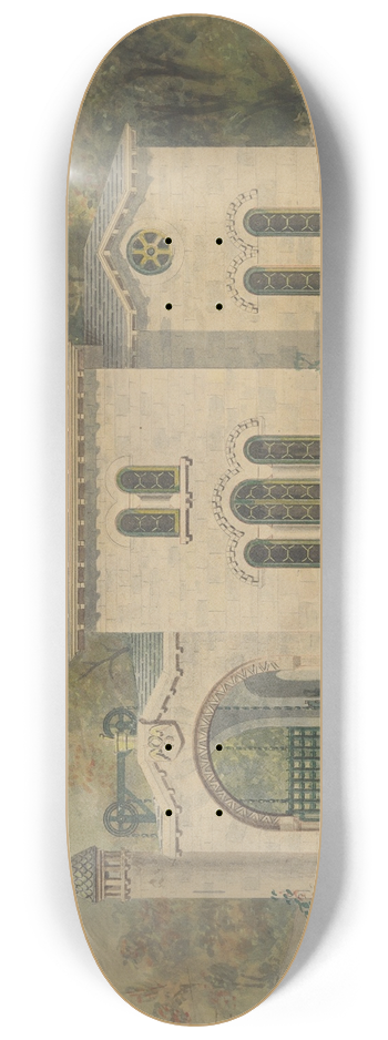 Alexander Jackson Davis - Gate Lodge for Amos G. Hull, Newburgh, New York (front elevation) 8.25 inch art skate deck