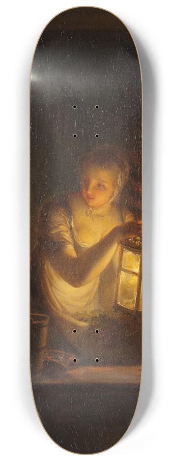 Alexander Laurus - A Woman with A Lantern 8.25 inch art skate deck