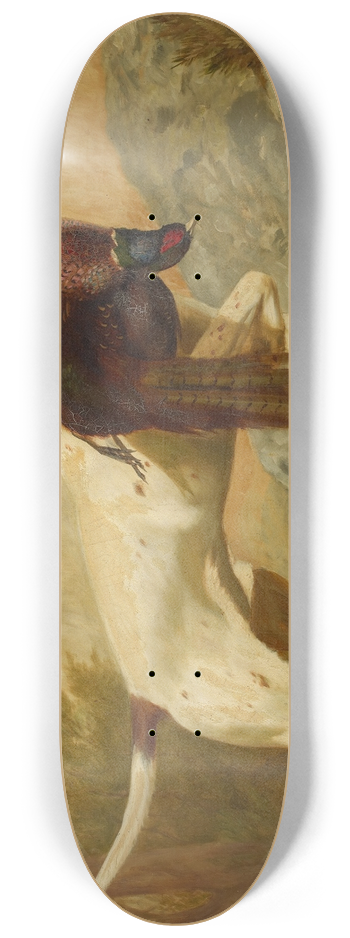 Alexander Pope Jr. - Pointer with Pheasant 8.25 inch art skate deck