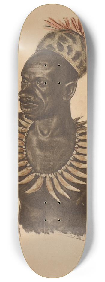 Alexandre Jacovleff - Louacho, chef Wagenia, Stanleyville 8.25 inch art skate deck