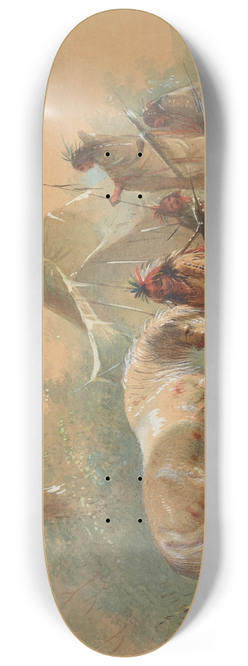 Alfred Jacob Miller - Indian Caressing his Horse 8.25 inch art skate deck