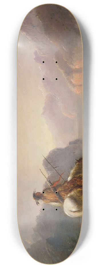 Alfred Jacob Miller - Sunset, Wind River 8.25 inch art skate deck