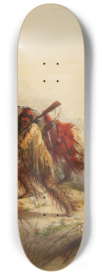 Alfred Jacob Miller - The Scalp-Lock 8.25 inch art skate deck