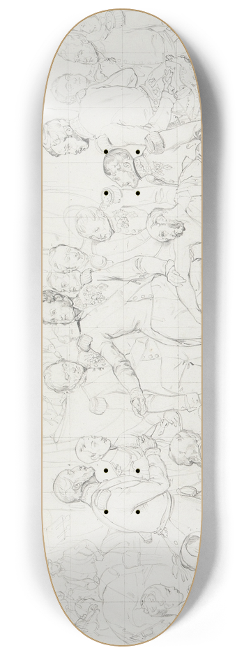 Alfred Johannot - King Louis-Philippe Tending His Courier Vernet 8.25 inch art skate deck