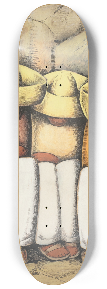 Alfredo Ramos Martnez - Indios en reposo 8.25 inch art skate deck