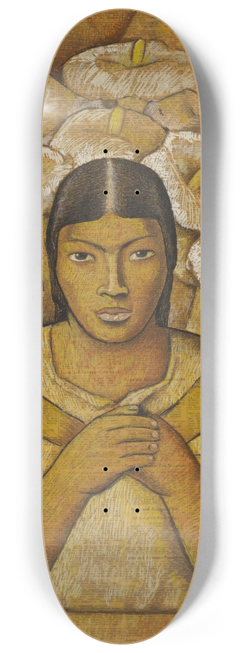 Alfredo Ramos Martnez - Vendedora de Alcatraces 8.25 inch art skate deck
