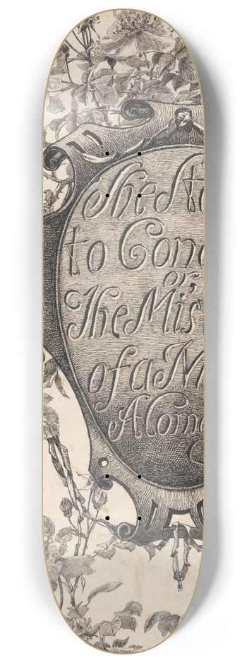 Alfred Parsons - Title page from She Stoops to Conquer 8.25 inch art skate deck