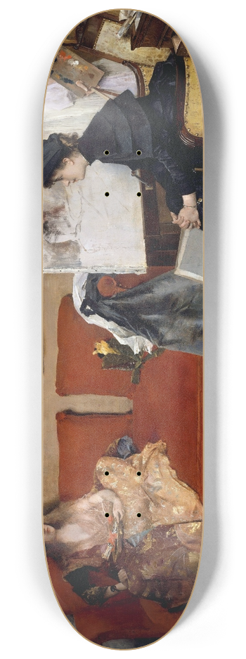 Alfred Stevens - In the Studio 8.25 inch art skate deck