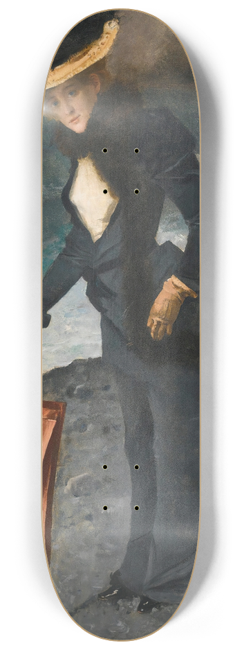Alfred Stevens - Le Coup De Vent 8.25 inch art skate deck