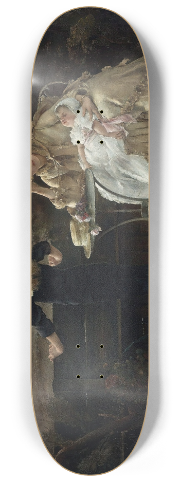 Alfred Stevens - Mre Et Ses Enfants 8.25 inch art skate deck