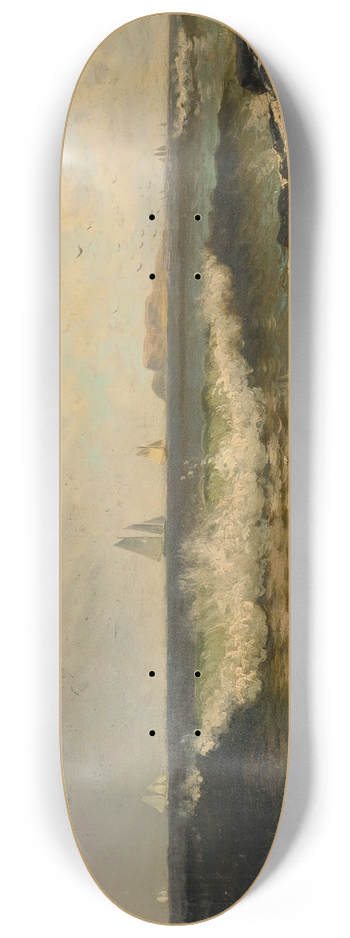 Alfred Thompson Bricher - Breaking Waves 8.25 inch art skate deck