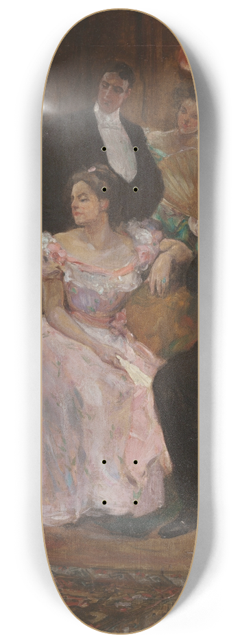 Alice Barber Stephens - A Formal Gathering 8.25 inch art skate deck