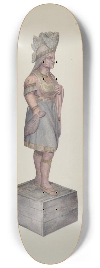 Alice Stearns - Cigar Store Indian 8.25 inch art skate deck