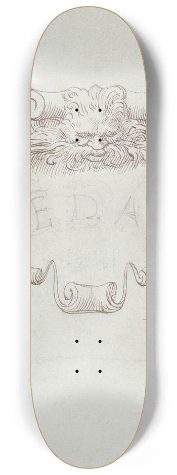 Alphonse Legros - Sketch for a Nameplate for Edward D. Adams 8.25 inch art skate deck