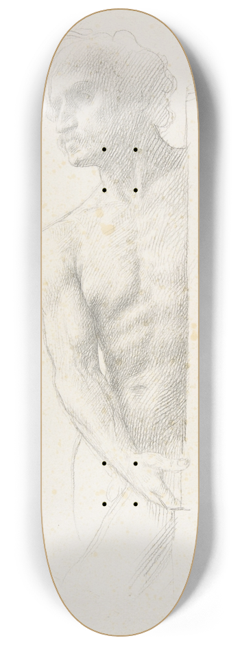 Alphonse Legros - Study of a Figure 8.25 inch art skate deck