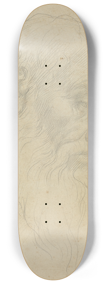 Alphonse Legros - Study of a Head 8.25 inch art skate deck