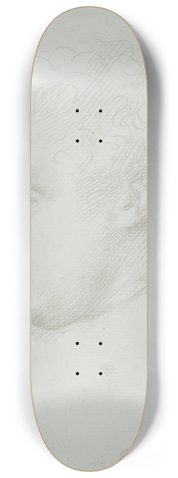 Alphonse Legros - Study of a Head 8.25 inch art skate deck