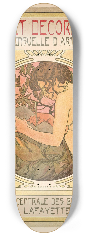 Alphonse Mucha - DOCUMENTS DCORATIVES 8.25 inch art skate deck