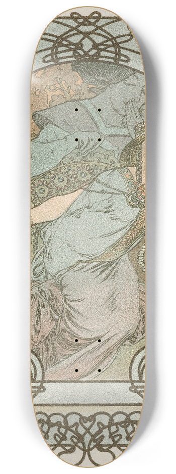 Alphonse Mucha - Ilsee, Princesse de Tripoli 8.25 inch art skate deck