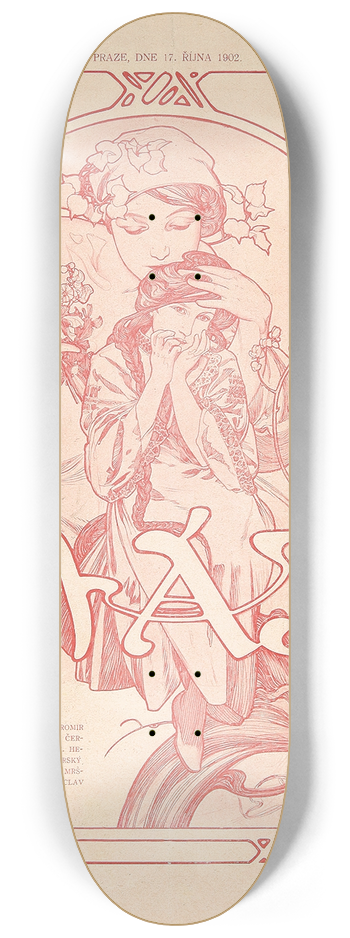 Alphonse Mucha - Mje 8.25 inch art skate deck