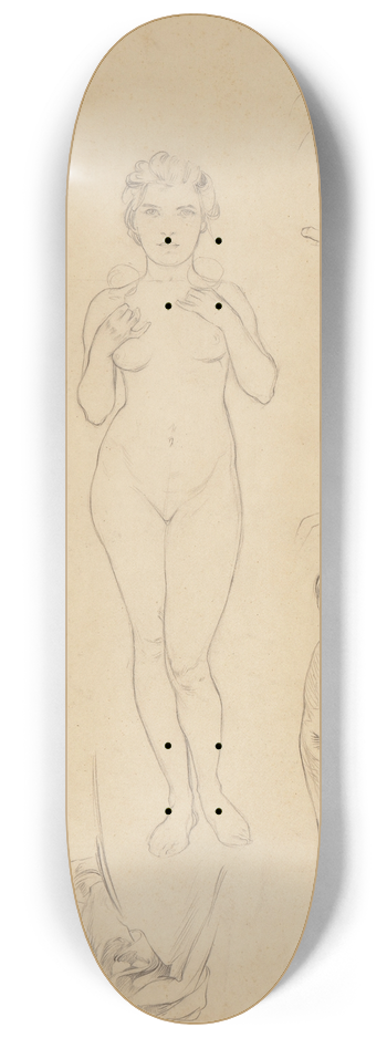 Alphonse Mucha - Preliminary design for The Rose 8.25 inch art skate deck