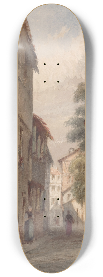 Alphonse Pecquereau - Cityscape 8.25 inch art skate deck