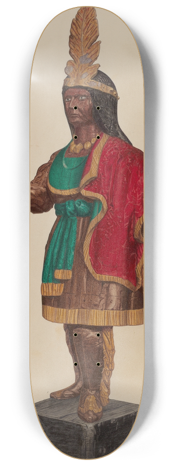 Alvin M. Gully - Cigar Store Indian 8.25 inch art skate deck