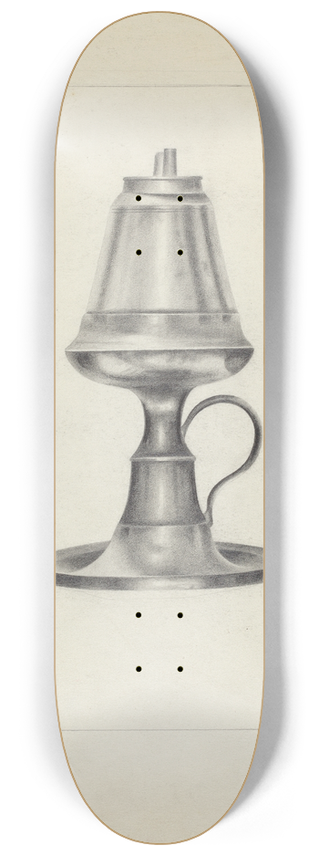 Amelia Tuccio - Camphene Lamp 8.25 inch art skate deck