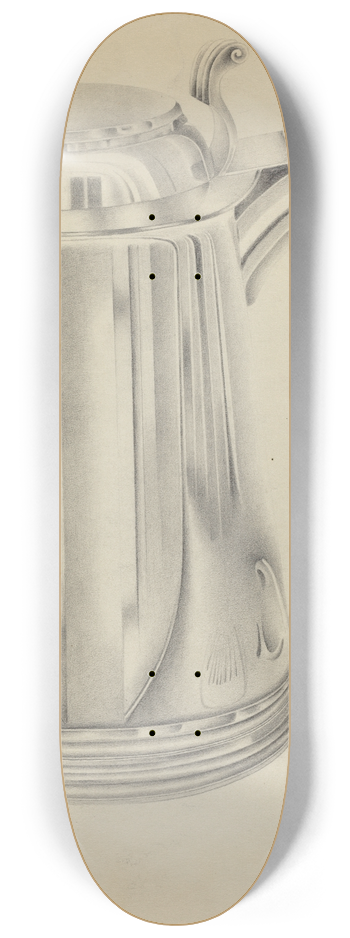 Amelia Tuccio - Silver Tankard 8.25 inch art skate deck