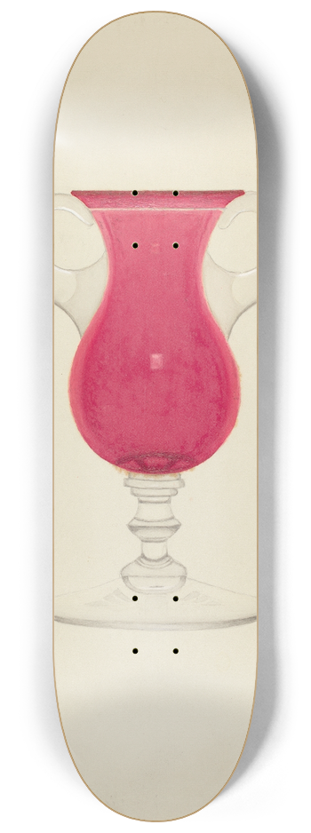 American 20th Century - Blown Glass 8.25 inch art skate deck