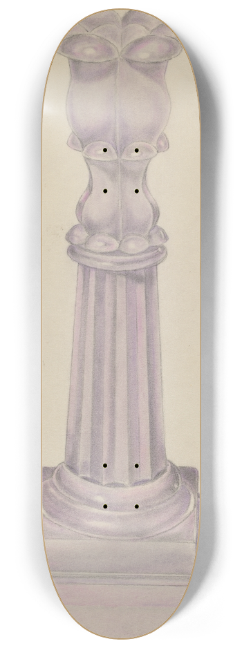 American 20th Century - Candlestick 8.25 inch art skate deck