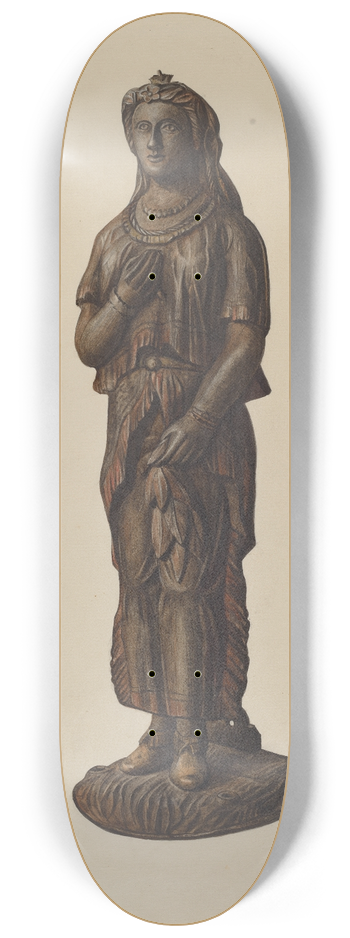 American 20th Century - Cigar Store Indian 8.25 inch art skate deck