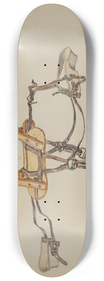 American 20th Century - Full Rigged Pack-Saddle 8.25 inch art skate deck