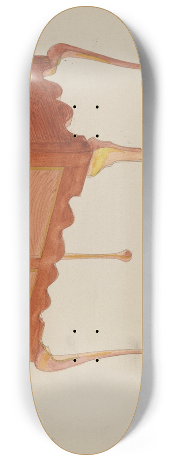 American 20th Century - Rectangular Serving Table 8.25 inch art skate deck