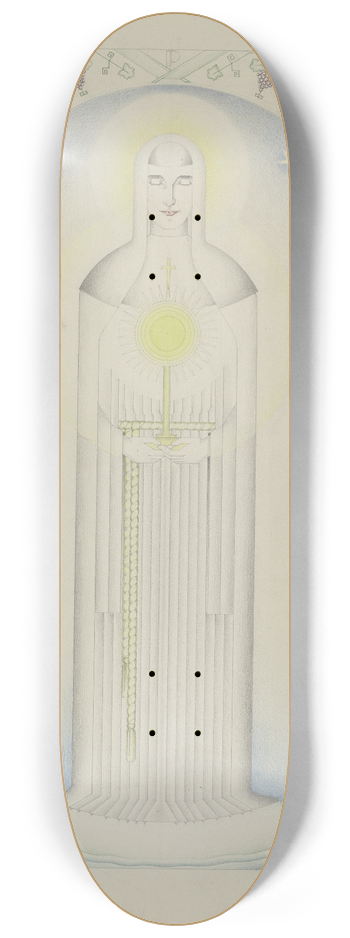 American 20th Century - Santa Clara de Asis 8.25 inch art skate deck