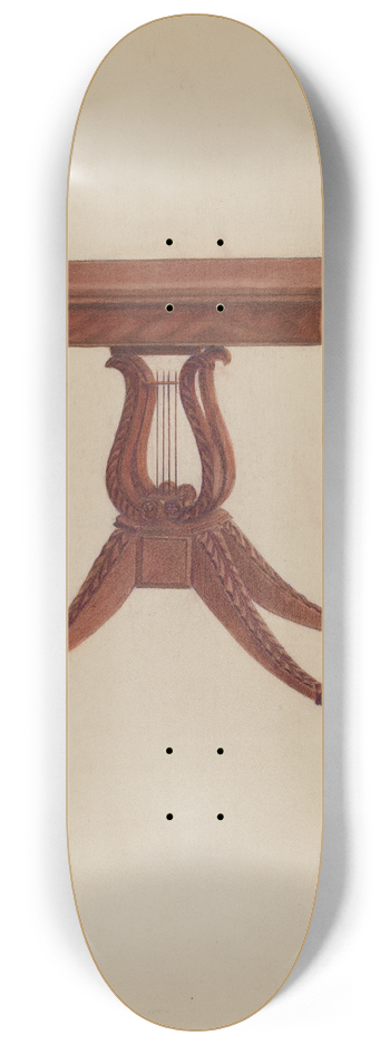 American 20th Century - Table (Lyre Pedestal) 8.25 inch art skate deck